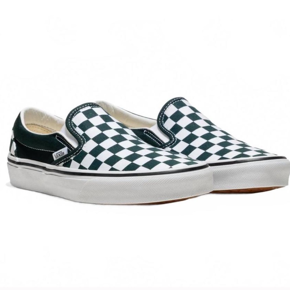 Vans Black and White Checkered Slip-On Loafers